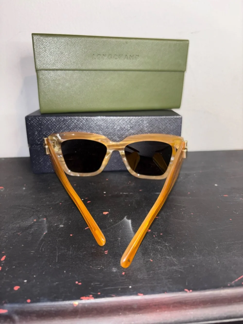 Longchamp LO7455 Honey Bamboo Sunglasses and Case NWT